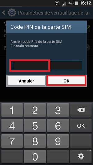 Changer le code PIN sur le Samsung Note 2