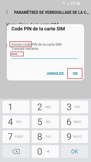 Changer le code PIN sur le Samsung A5 2016