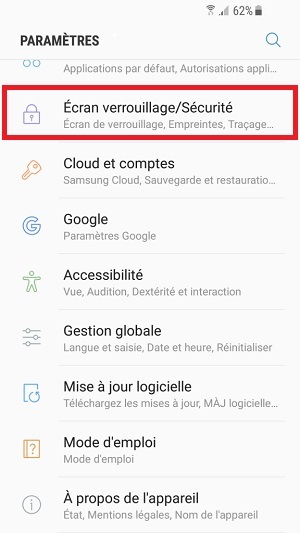 Changer le code PIN sur le Samsung A5 2016