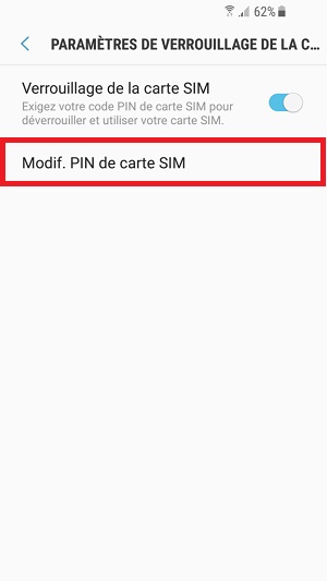 Changer le code PIN sur le Samsung A5 2016