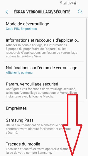 Changer le code PIN sur le Samsung A5 2016