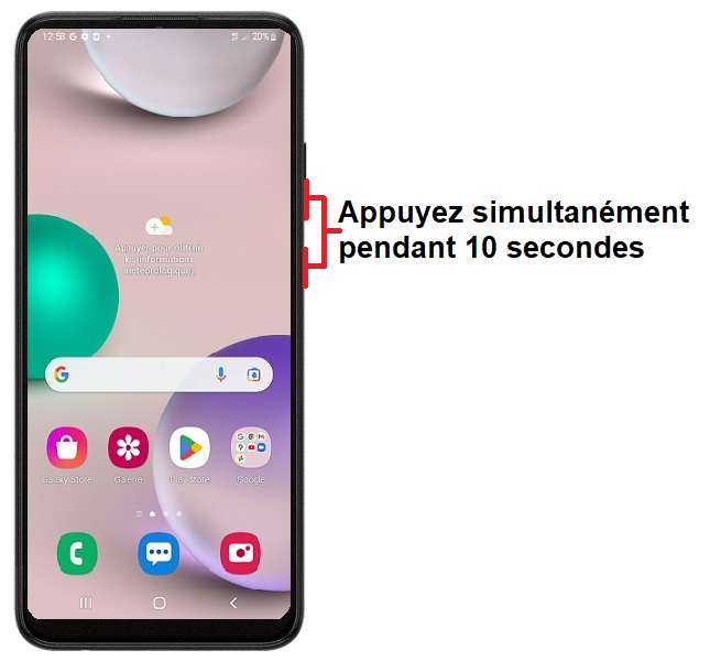 Forcer l'arrêt si le Samsung Galaxy A03 est bloqué