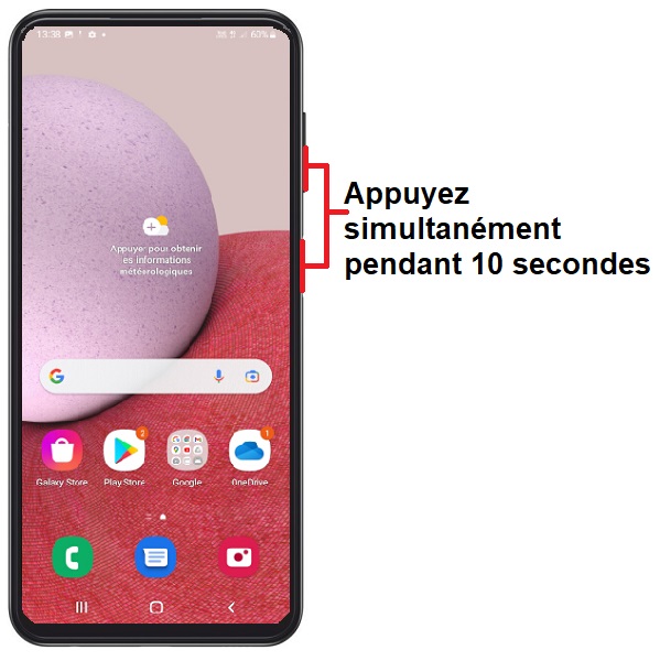 Forcer l'arrêt si le Samsung Galaxy A13 est bloqué