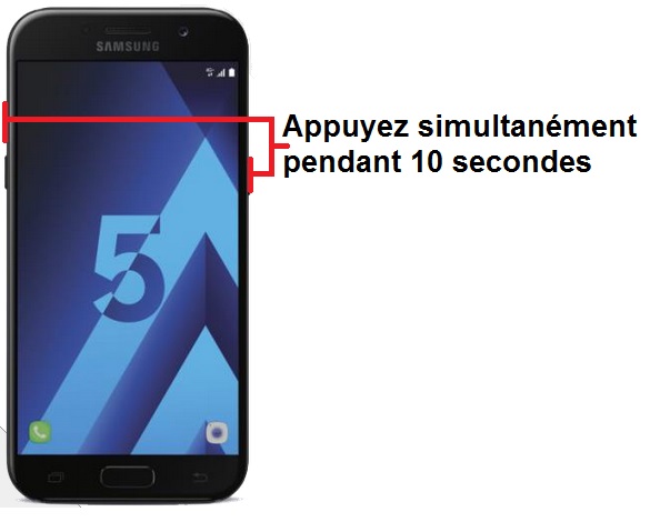 Forcer l'arrêt si le Samsung A5 2017 est bloqué