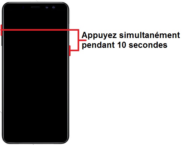 Forcer l'arrêt si le Samsung A8 2018 est bloqué