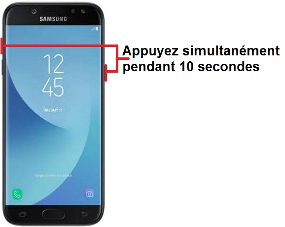 Forcer l'arrêt si le Samsung J5 2017 est bloqué