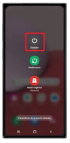 Comment éteindre le Samsung Note 10 ?