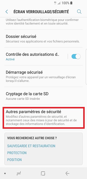 Changer le code PIN sur le Samsung A8 2018