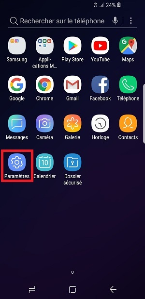 Changer le code PIN sur le Samsung A6 (2018)