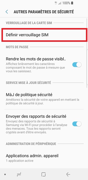 Changer le code PIN sur le Samsung A8 2018