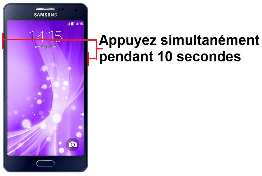 Forcer l'arrêt si le Samsung A5 est bloqué