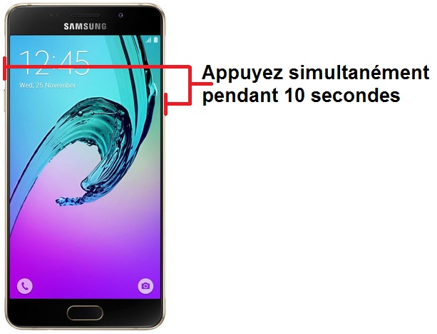 Forcer l'arrêt si le Samsung A7 2017 est bloqué