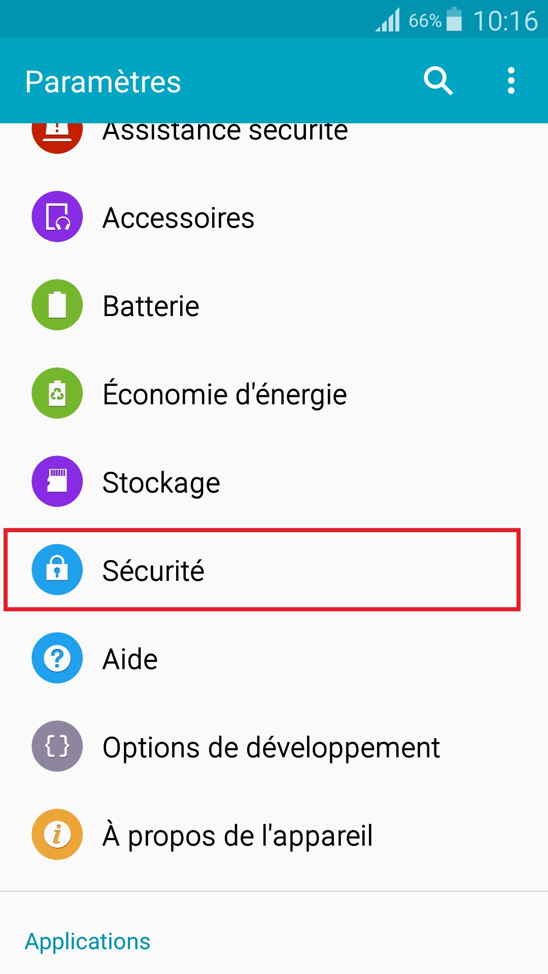 Changer le code PIN sur le Samsung A5