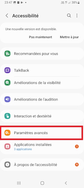 Activer le flash de l’appareil photo pour les notifications