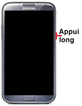 Comment allumer le Samsung Note 2 ?