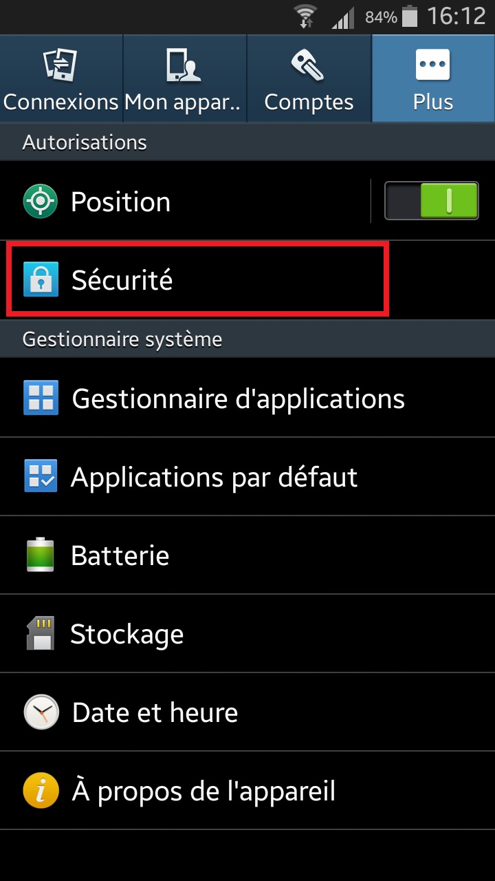 Changer le code PIN sur le Samsung Note 2