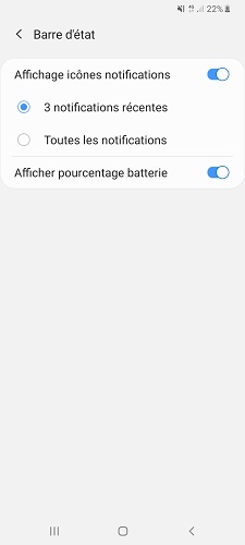 Pourcentage batterie sur OPPO / OnePlus / Realme