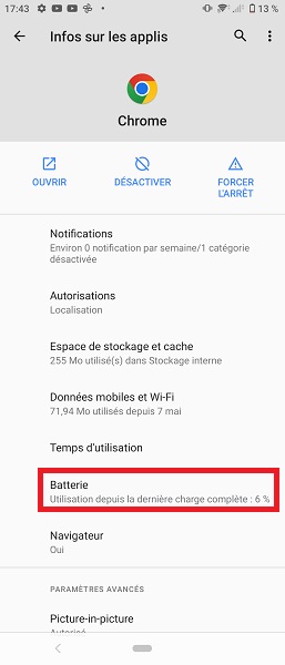 Comment vérifier la consommation de batterie des applications ?