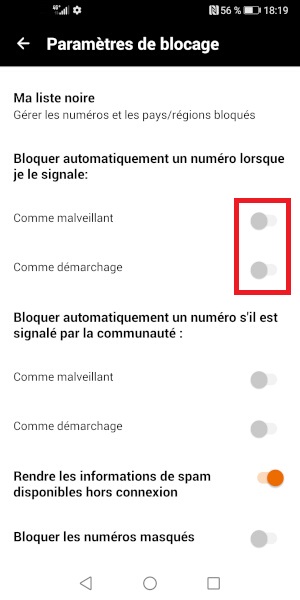 Activer l’anti-spams