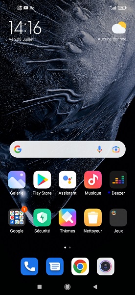 Désactiver la barre de recherche Google