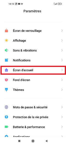 Activer le tiroir d'applications sur Xiaomi