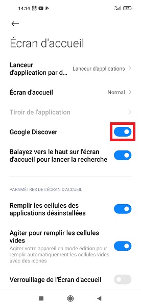 Supprimer ou redimensionner un widget