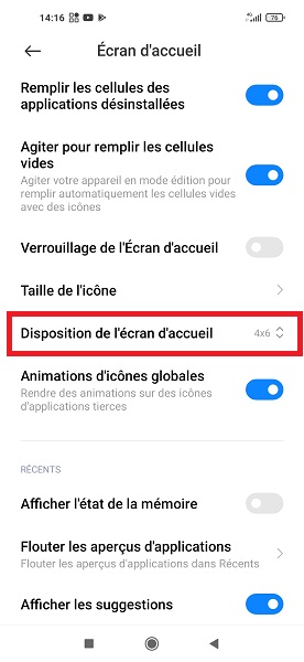 Désactiver la barre de recherche Google