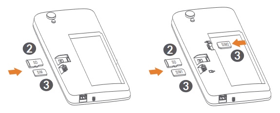 Insérer la carte SIM dans l'Alcatel 1