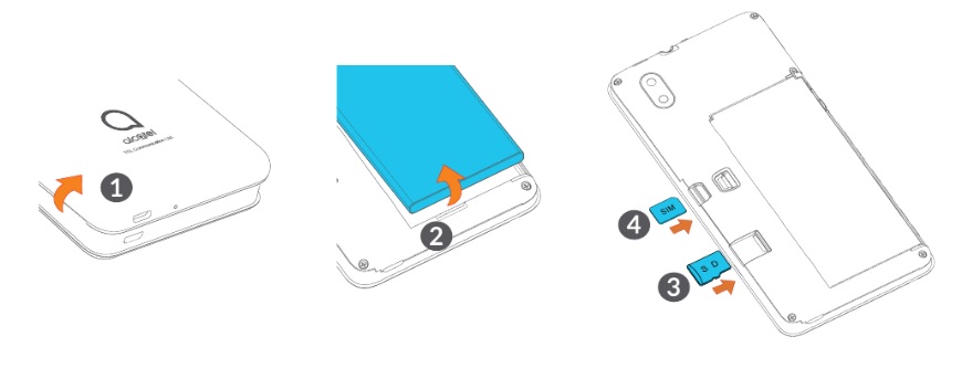 Insérer la carte SIM dans l'Alcatel 1B 2020