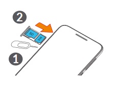 Insérer la carte SIM dans l'Alcatel 3