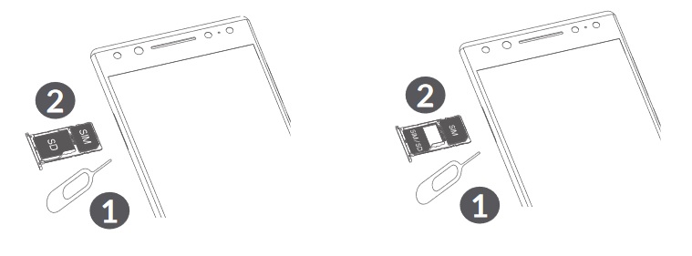 Insérer la carte SIM dans l'Alcatel 5
