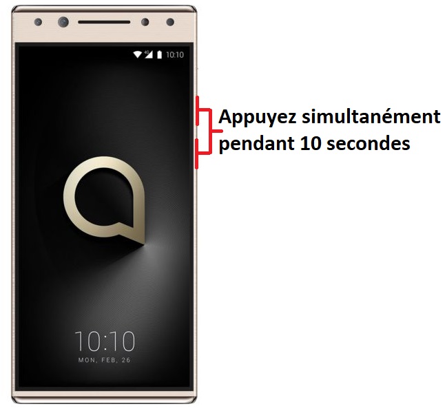 Forcer l'arrêt si le Alcatel 5 est bloqué
