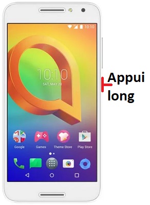 Comment éteindre le Alcatel A3 ?