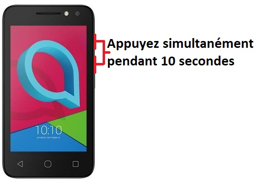 Forcer l'arrêt si le Alcatel U3 est bloqué