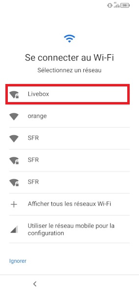 Connexion Wi-Fi