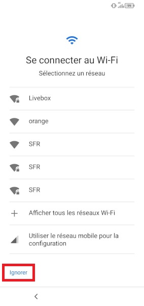 Configurer hors ligne