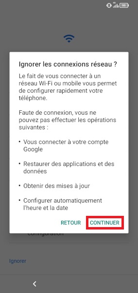 Configurer hors ligne