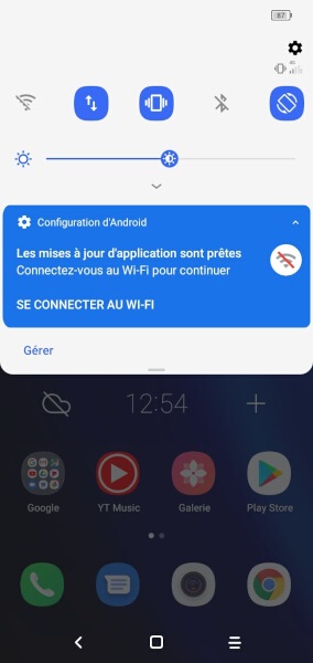 Vérifier l’activation des données mobiles