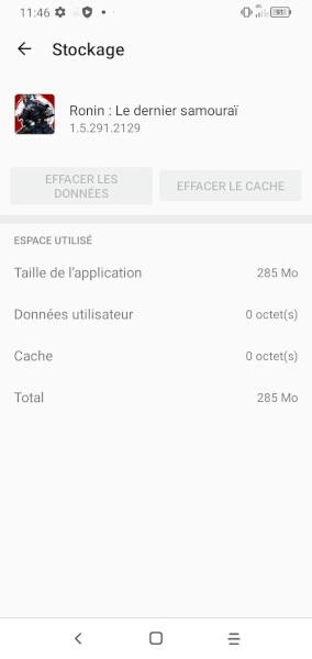 Supprimer les données d’une application