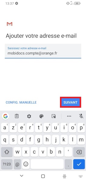 Ajouter un compte e-mail