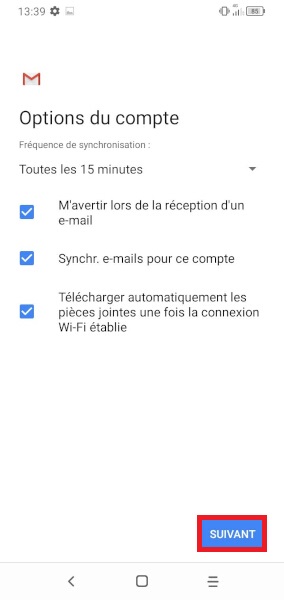 Ajouter un compte e-mail