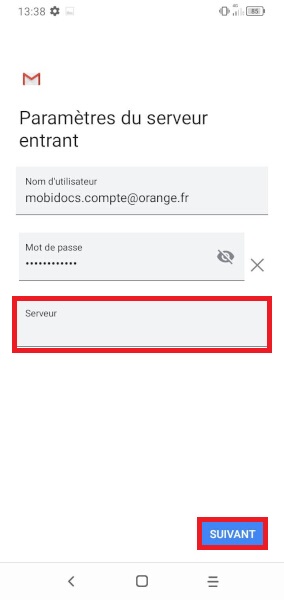 Configuration manuelle d’un compte e-mail