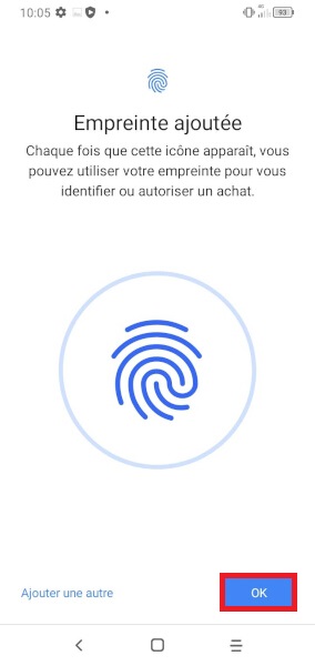 Configurer une empreinte digitale