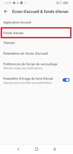 Changer le fond d’écran