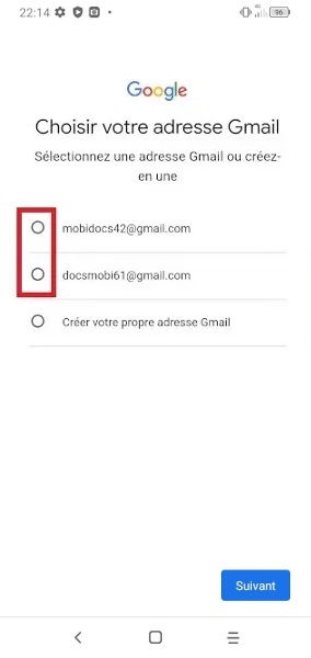 Créer un compte Google