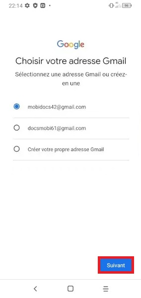 Créer un compte Google