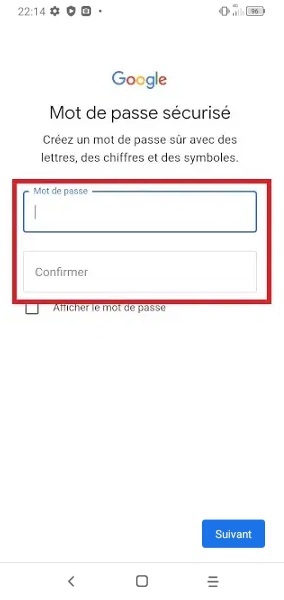 Créer un compte Google