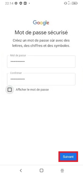Créer un compte Google