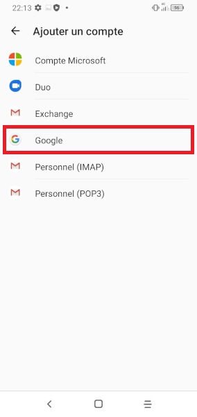 Créer ou connecter un compte Google