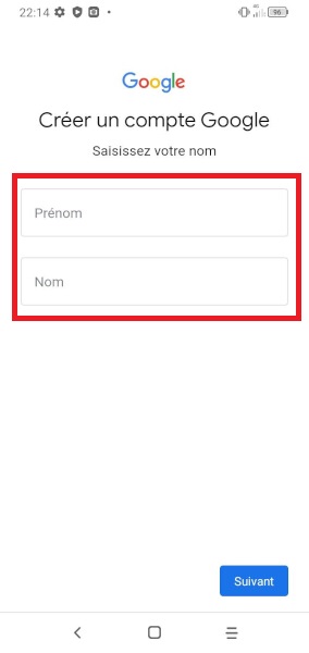 Créer un compte Google